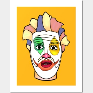 Clown face Lloyd Baxter Posters and Art